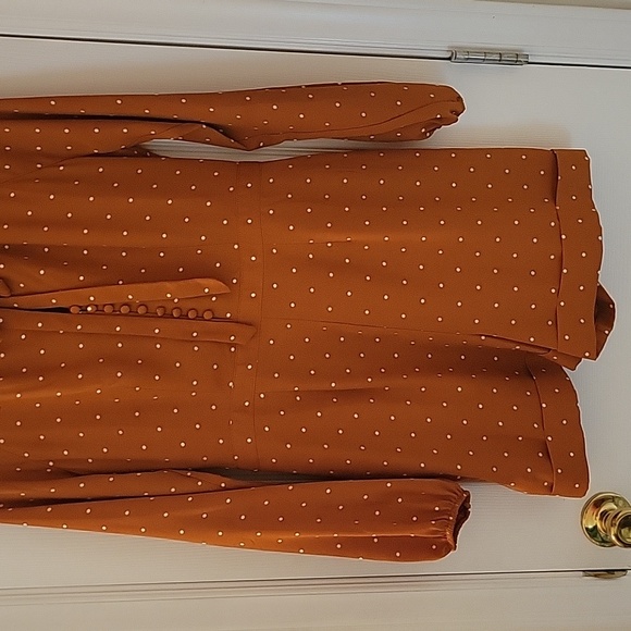 🧡 NWT Express × Ladygang Orange and Polka Dot Romper 🧡 - Picture 13 of 14